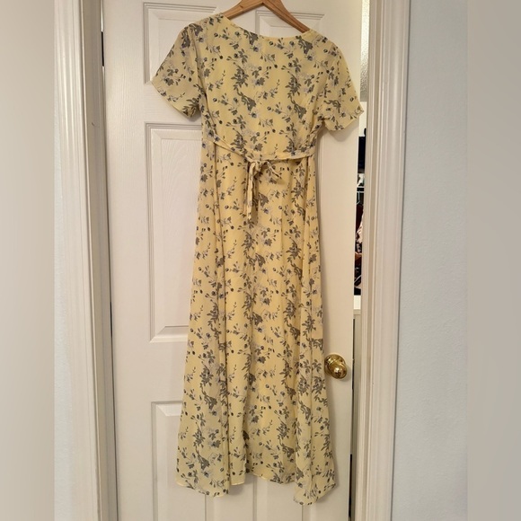 Vintage floral yellow dress - Picture 4 of 5